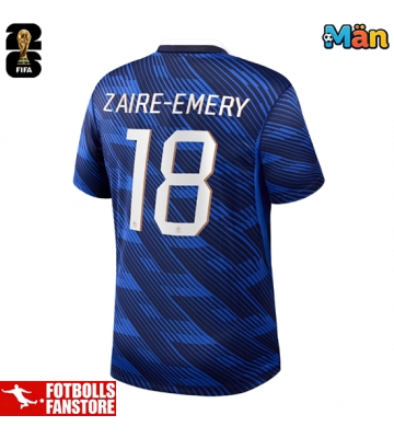 Frankrike Warren Zaire-Emery #18 Hemmatröja VM 2026 Kortärmad